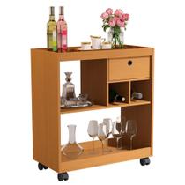 Aparador Buffet Barzinho Sala 4000 com 1 Gavetas e Rodízios