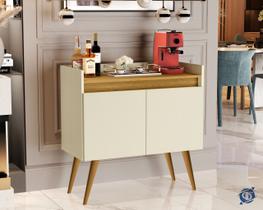 Aparador buffet Canada 2 portas Luxo Off white / Madeirado - MJM Casa dos moveis Aparador buffet Canada 2 portas Luxo Off white / Madeirado - MJM Casa dos moveis
