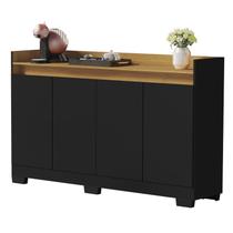 Aparador Buffet Cantinho Café Balcão Sala Retro Industrial 4 Portas Prateleiras