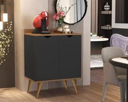 Aparador Buffet Cantinho Do Café 2 Portas 4545 Plus Preto /