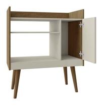 Aparador Buffet Cantinho do Café Balcão com 1 Porta Prateleira e Nichos para Decoração e Organização para Sala de Estar Cozinha com Design Moderno