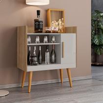 Aparador Buffet Cantinho do Café Ii com Nichos Cinamomo/off-white Aparador Buffet Cantinho do Café Ii com Nichos Cinamomo/off-white