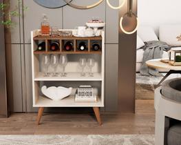 Aparador Buffet Cantinho do Café Intense Com Adega 5 Garrafas Retrô Aparador Buffet Cantinho do Café Intense Com Adega 5 Garrafas Retrô