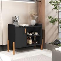 Aparador Buffet Catinho do Café Gael Pés Madeira 1 Porta Cores - MJM Casa dos Móveis