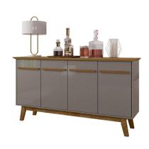 Aparador Buffet Com 04 Portas Magno B02 Cinza Cinamomo