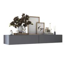 aparador buffet com 2 gavetas suspenso para bar em casa 1,10m hall de entrada