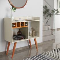Aparador Buffet Com Adega / Sala Rubi Cor Off White / Nature