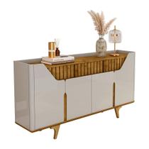 Aparador Buffet Danubio 4 Portas 2 Gavetas Pé Madeira Maciça