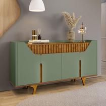 Aparador Buffet Danubio Pistache Naturalle Ripado Bechara Pistache Com Naturalle