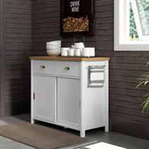 Aparador Buffet Ditália 2 Gaveta 2 Portas Branco BA-145 Cozy