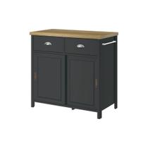 Aparador Buffet Ditália 2 Gavetas 2 Portas Ba-145 Preto