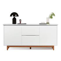 Aparador Buffet Flow 2 Portas 2 Gavetas Pés Madeira Maciça 163cm Ej Móveis