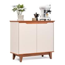 Aparador Buffet Flow 2 Portas com Pés de Madeira Maciça
