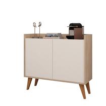 Aparador Buffet Fly 2 Portas Carvalho com Off White - Móveisaqui