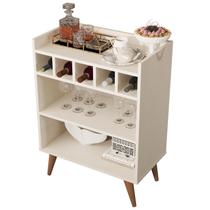 Aparador Buffet Intense Com Adega 5 Garrafas Prateleira Retrô Várias Cores Aparador Buffet Intense Com Adega 5 Garrafas Prateleira Retrô Várias Cores