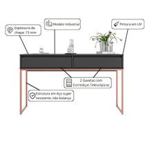 Aparador Buffet Iron Industrial Corredor Preto Cobre