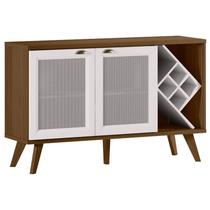 Aparador Buffet Isis 2 Portas Imbuia Off White New Ceval