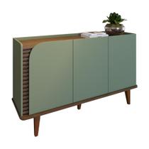 Aparador Buffet Jurere com 3 Portas e Pés de Madeira Maciça Aparador Buffet Jurere com 3 Portas e Pés de Madeira Maciça