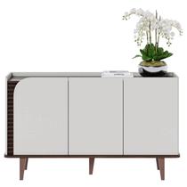 Aparador Buffet Jurerê Off White Matte Nogueira Real - Colibri Aparador Buffet Jurerê Off White Matte Nogueira Real - Colibri