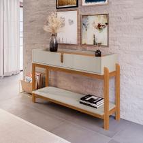 Aparador Buffet Lizz com 2 Gavetas 1,30 Off-white/cedro Aparador Buffet Lizz com 2 Gavetas 1,30 Off-white/cedro