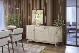 Aparador Buffet Mônaco Calacata off White - Madetec Aparador Buffet Mônaco Calacata off White - Madetec