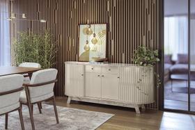 Aparador Buffet Mônaco Calacata off White - Madetec Aparador Buffet Mônaco Calacata off White - Madetec