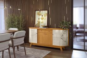 Aparador Buffet Mônaco - Cinamomo/Off White - Madetec