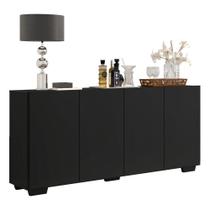 Aparador Buffet Multimóveis Veneza 4 Portas FG3557 Preto