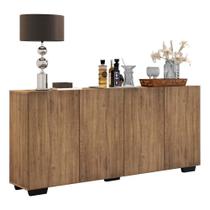 Aparador Buffet Multimóveis Veneza 4 Portas Rustic/preto Aparador Buffet Multimóveis Veneza 4 Portas Rustic/preto