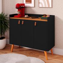 Aparador Buffet Multiuso Cozinha Cantinho Café 3 Portas Lais - Várias Cores - MJM Casa dos Móveis