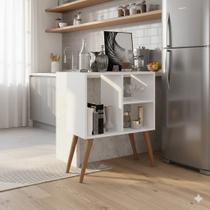 Aparador Buffet Multiuso Estilo Retrô Vênus com 3 Nichos Ideal para Cantinho do Café e Bebidas Aparador Buffet Multiuso Estilo Retrô Vênus com 3 Nichos Ideal para Cantinho do Café e Bebidas