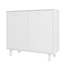 Aparador Buffet para Sala 2 Portas 2 Prateleiras BMU116 Branco - BRV Móveis Aparador Buffet para Sala 2 Portas 2 Prateleiras BMU116 Branco - BRV Móveis