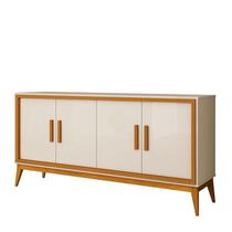 Aparador Buffet Para Sala 4 Portas 160 Middag EAX Off White/Cedro