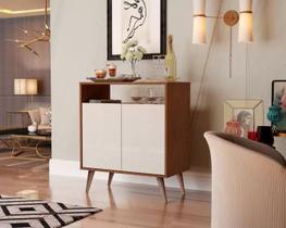 Aparador buffet para sala bartolomeu 2 portas retro freijo/off white lojas lm