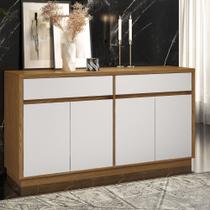 Aparador Buffet Para Sala De Jantar 1,50m Com 4 Portas e 2 Gavetas Ana Ype Off White New Ceval