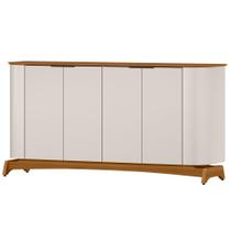 Aparador Buffet Para Sala de Jantar 160cm Verbena N01 Off White Ypê - Lyam Decor Aparador Buffet Para Sala de Jantar 160cm Verbena N01 Off White Ypê - Lyam Decor