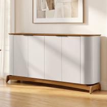 Aparador Buffet Para Sala de Jantar 160cm Verbena N01 Off White Ypê - Lyam Decor Aparador Buffet Para Sala de Jantar 160cm Verbena N01 Off White Ypê - Lyam Decor