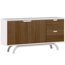 Aparador Buffet Para Sala de Jantar 2 Portas 2 Gavetas Vicky N01 Off White Imbuia - Lyam Decor