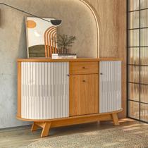 Aparador Buffet para Sala de Jantar 2 Portas Flexíveis Curvo 1 Gaveta Monza