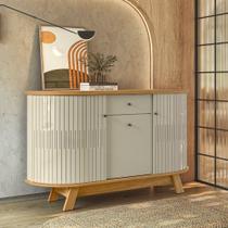 Aparador Buffet para Sala de Jantar 2 Portas Flexíveis Curvo 1 Gaveta Monza