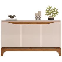 Aparador Buffet Para Sala de Jantar 3 Portas 139cm Clarice D05 Freijó Off White - Lyam Decor Aparador Buffet Para Sala de Jantar 3 Portas 139cm Clarice D05 Freijó Off White - Lyam Decor