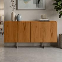 Aparador Buffet Para Sala de Jantar 4 Portas 160cm Pés Industrial Benita N01 Cinamomo Champanhe - Lyam Decor Aparador Buffet Para Sala de Jantar 4 Portas 160cm Pés Industrial Benita N01 Cinamomo Champanhe - Lyam Decor