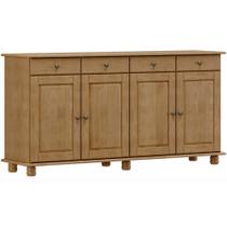 Aparador Buffet Para Sala de Jantar 4 Portas 4 Gavetas Rústico Lazuli F06 Freijó - Lyam Decor