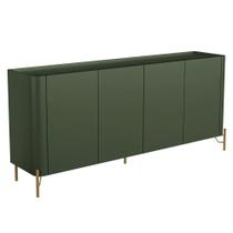 Aparador Buffet Para Sala de Jantar 4 Portas Pés Industrial Dourado Naim I03 Musgo - Lyam Decor Aparador Buffet Para Sala de Jantar 4 Portas Pés Industrial Dourado Naim I03 Musgo - Lyam Decor