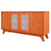 Aparador Buffet para Sala de Jantar Isa com Tela 100% MDF com 4 Portas Cimol Cinamomo