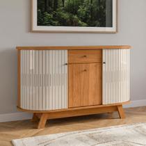 Aparador Buffet Para Sala de Jantar Orgânico 2 Portas Gadi M07 Cinamomo Off White - Lyam Decor