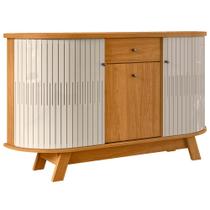 Aparador Buffet Para Sala de Jantar Orgânico 2 Portas Gadi M07 Cinamomo Off White - Lyam Decor