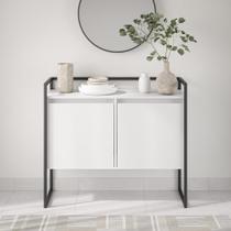 Aparador Buffet para Sala Portugal Branco Preto