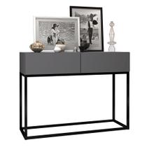 Aparador Buffet Pequeno 2 Gavetas Eros 90cm Bancada Para Bar Em Casa Cantinho do Café Luxuoso e Moderno Pé Preto