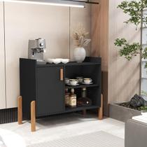 Aparador Buffet Pés Em Madeira Desenhado Porta Daniel Plus